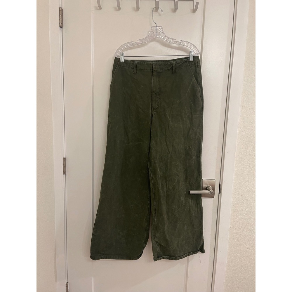 Audrey Parks Marble Green Wide Leg Pants Chic Modern Trendy Business Casual